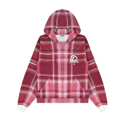 PLAIDLITE HOODIE : SANGUINE